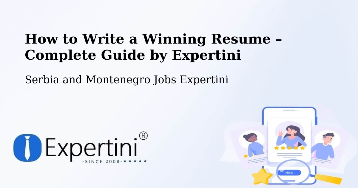 Resume Writing Guide for Job Seekers – Prince Edward - Prince Edward, Serbia and Montenegro Jobs Expertini